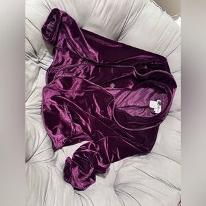 Zara Purple Velvet Blazer